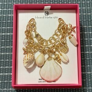NEW | House of Harlow | Natural Shell Nautical Gold Bracelet (RET $60)